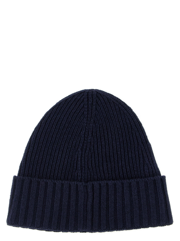 Logo patch beanie Blue Hat