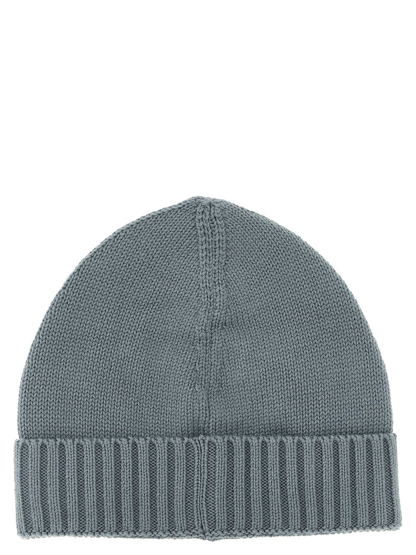 Logo patch beanie Gray Cotton Polyamide Hat