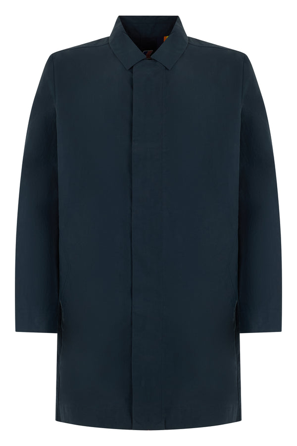 Coat Poirol Cotton-Blend Blue Depth