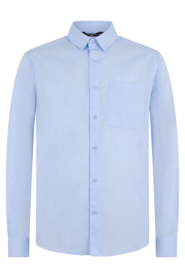 Long-Sleeved Shirt Light Blue Cotton