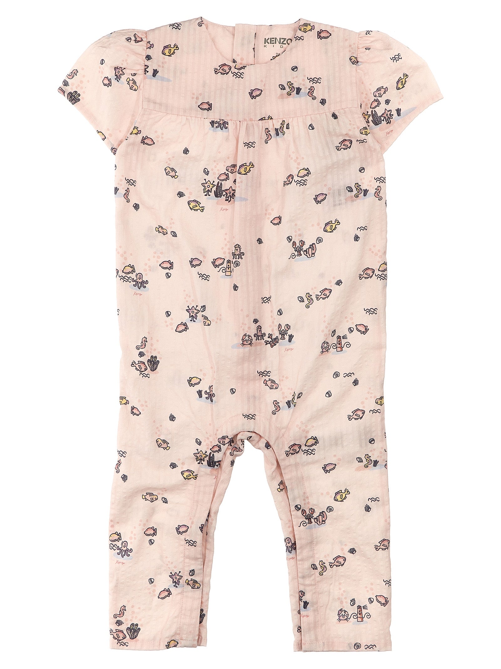 Pagliaccetto print Pink Cotton Playsuits, Body