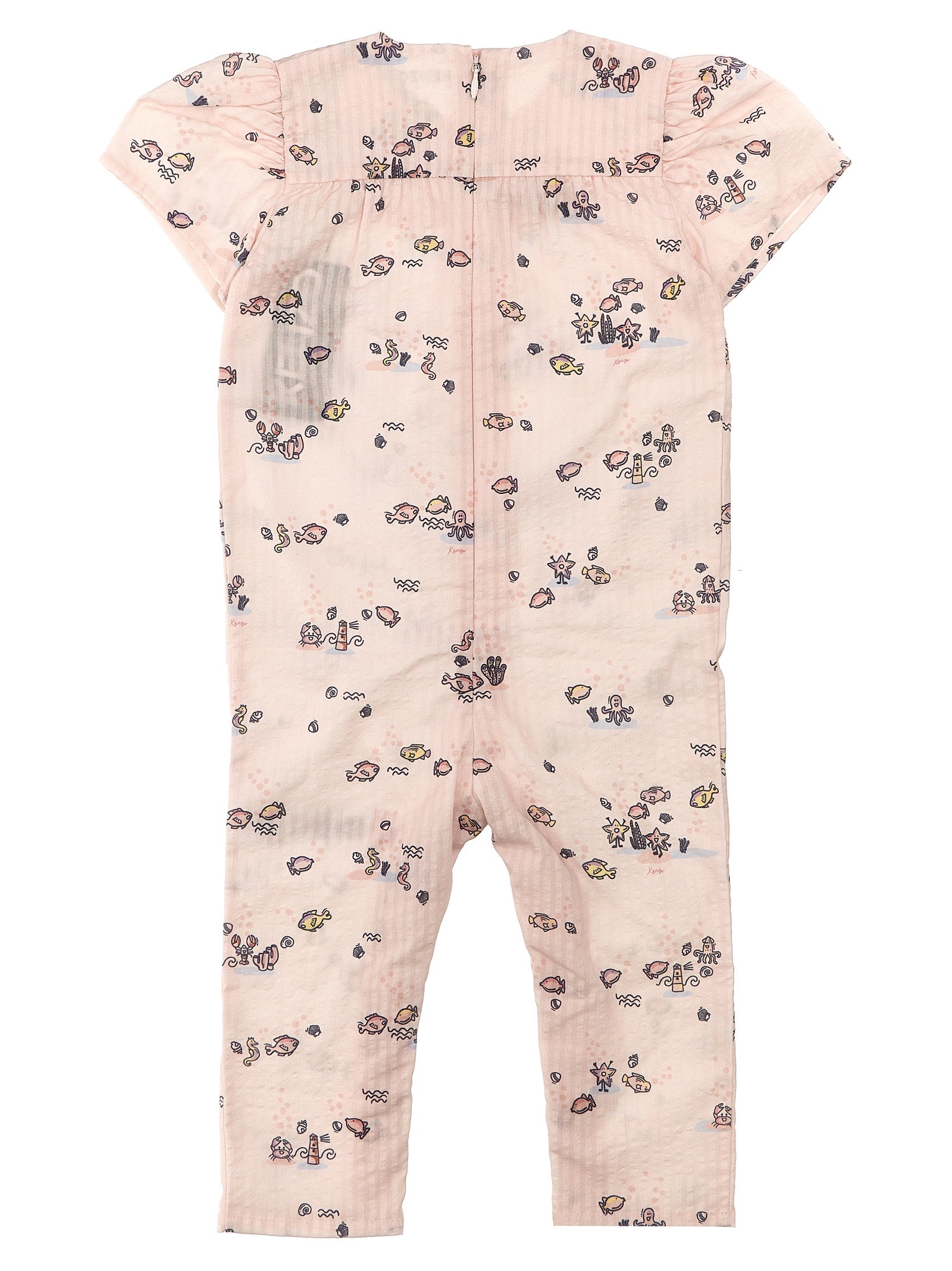 Pagliaccetto print Pink Cotton Playsuits, Body