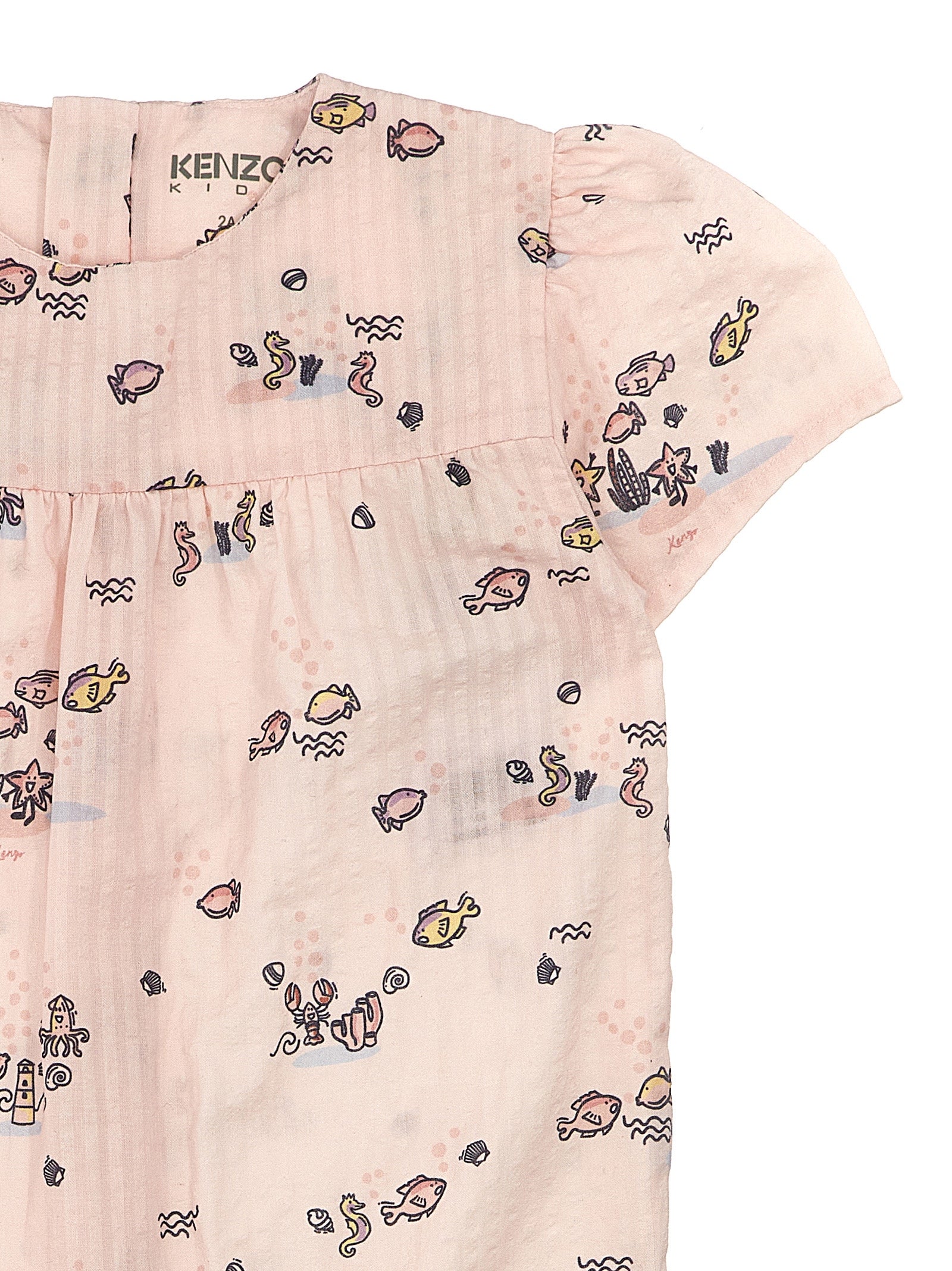 Pagliaccetto print Pink Cotton Playsuits, Body
