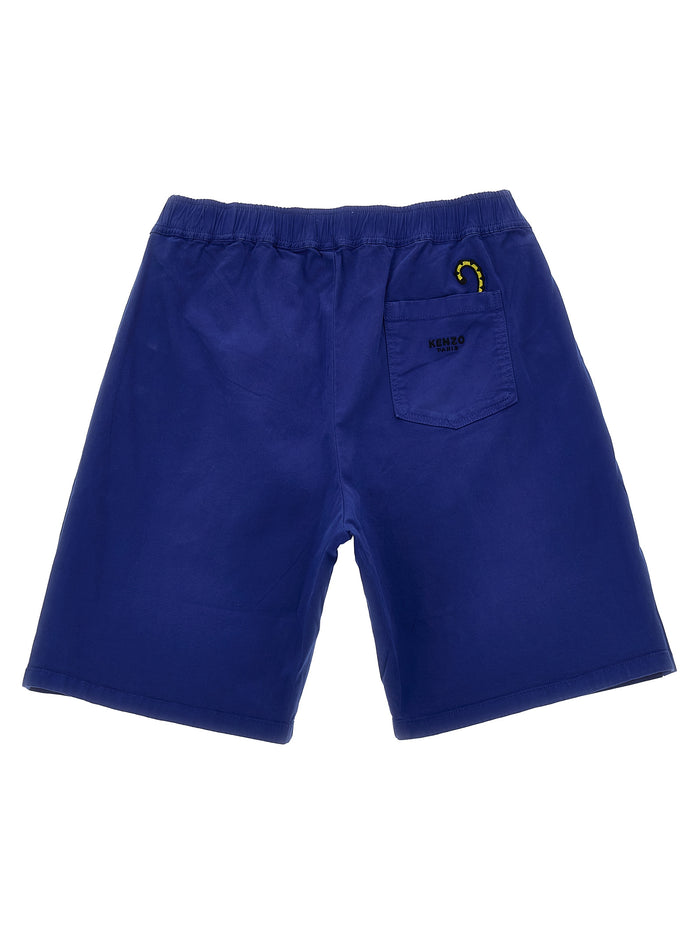 Embroidered bermuda shorts Blue Cotton Bermuda