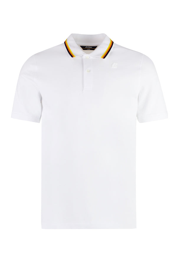 K-Way Jud Cotton-Piqué Polo Shirt White