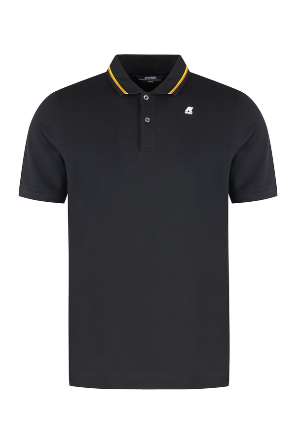 K-Way Jud Cotton-Piqué Polo Shirt Black