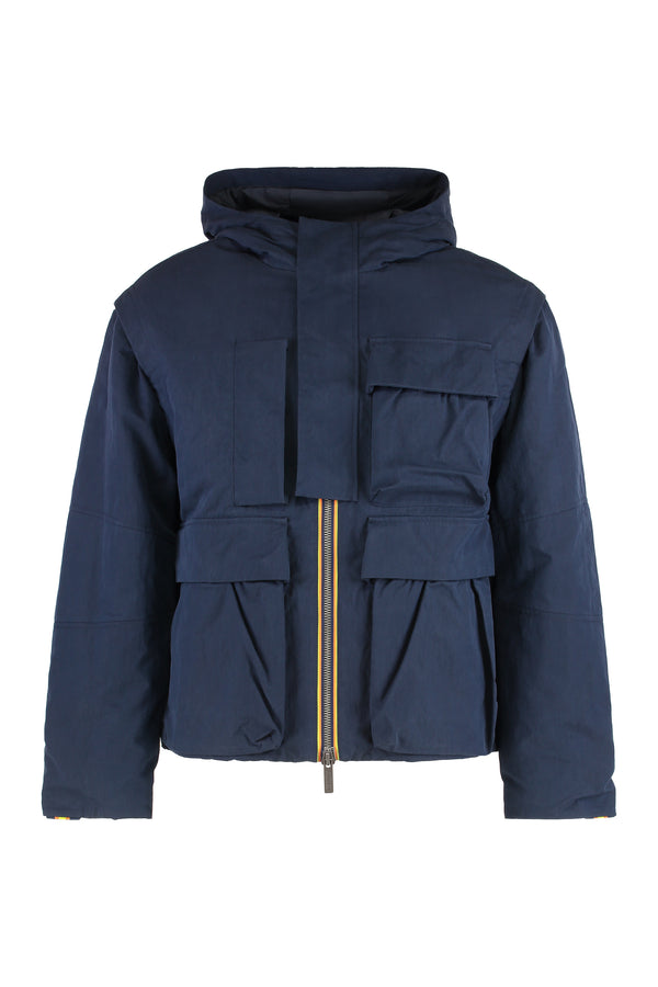 Parka Guillermo With Hood Blue Cotton Parkas