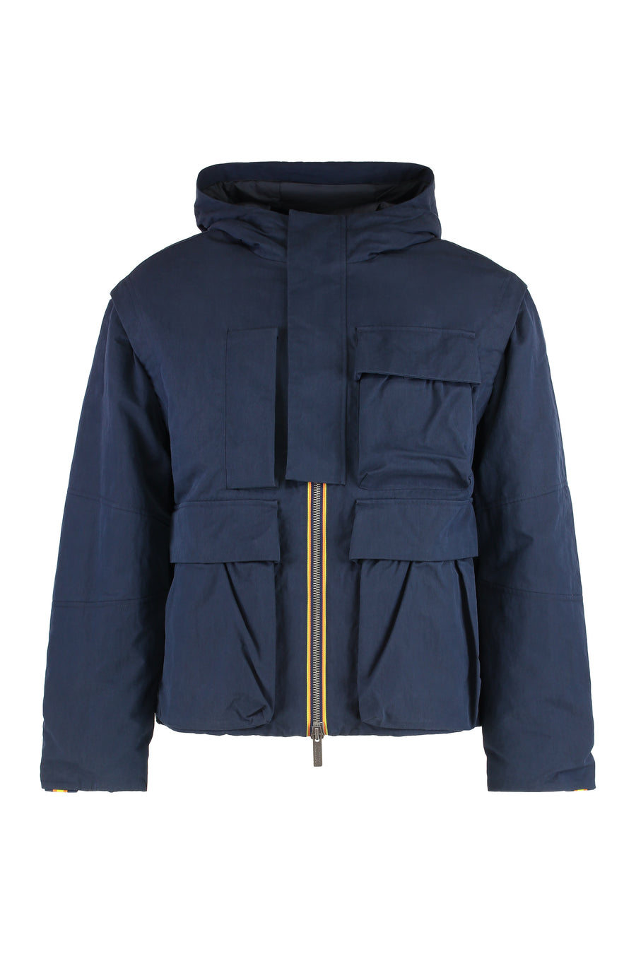 Parka Guillermo With Hood Blue Cotton Parkas