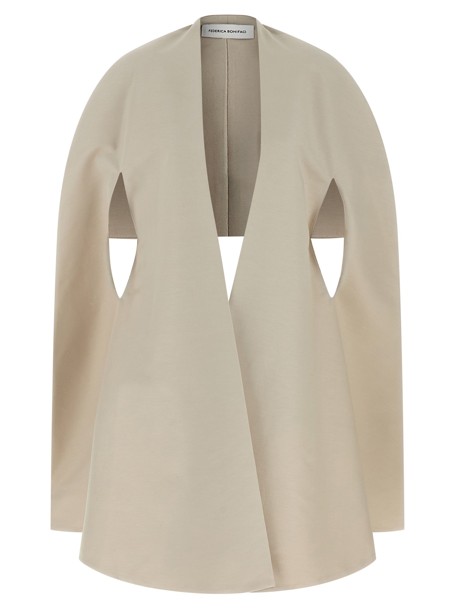 Asymmetrical cape Gray Cotton Capes