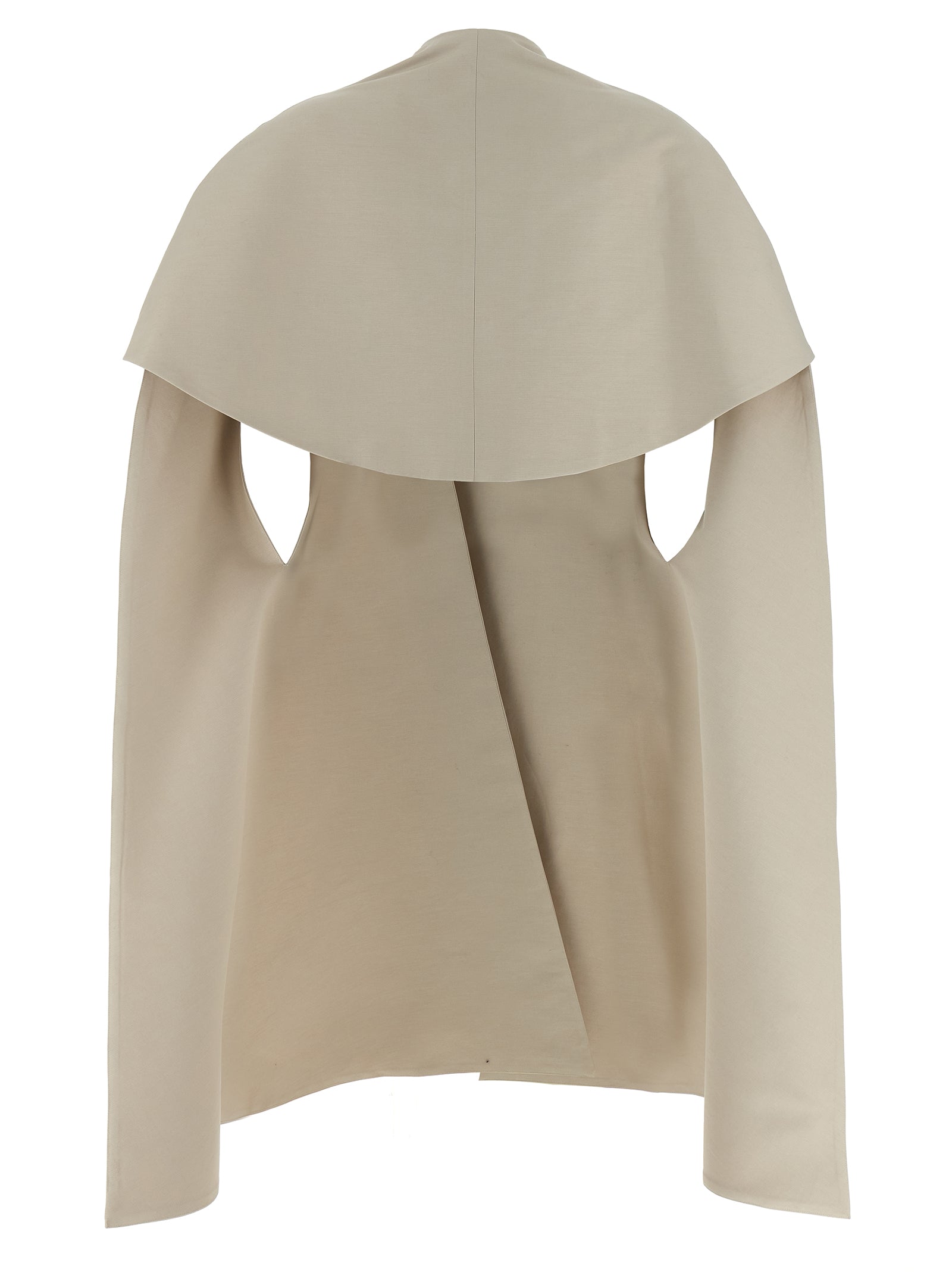 Asymmetrical cape Gray Cotton Capes