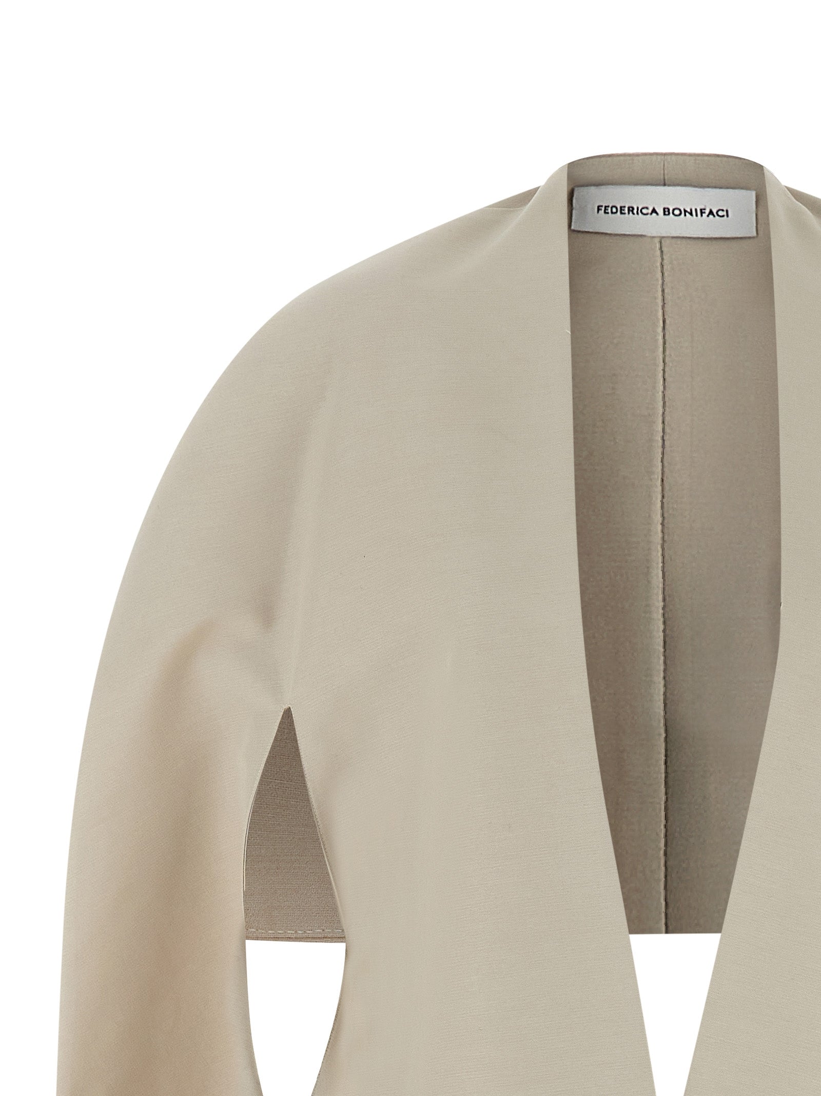 Asymmetrical cape Gray Cotton Capes
