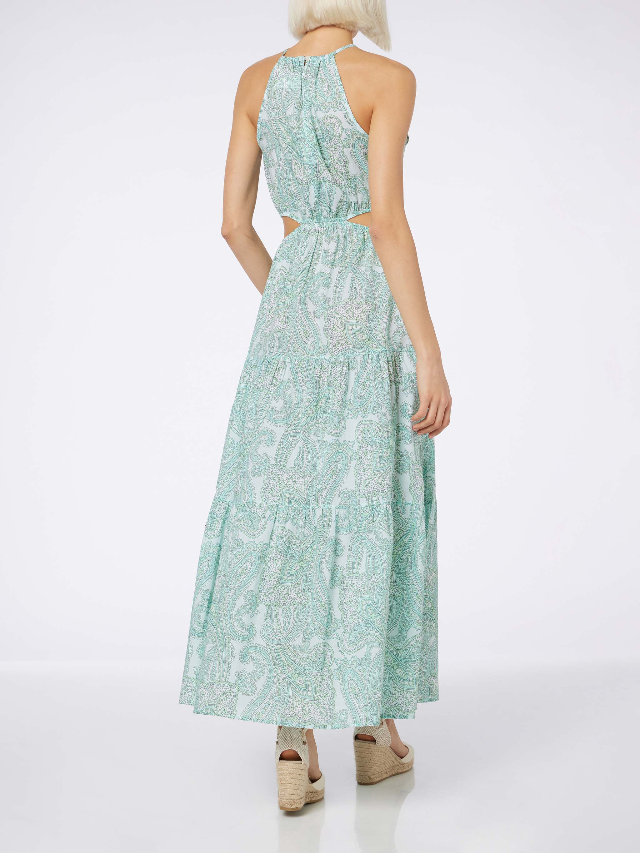 Kaby Paisley Print Long Dress Green