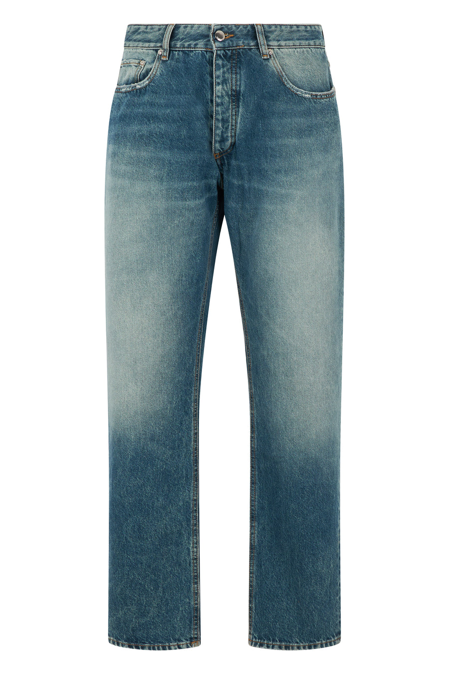 Jeans Straight Cotton Aged Stone Regular & Straight-leg