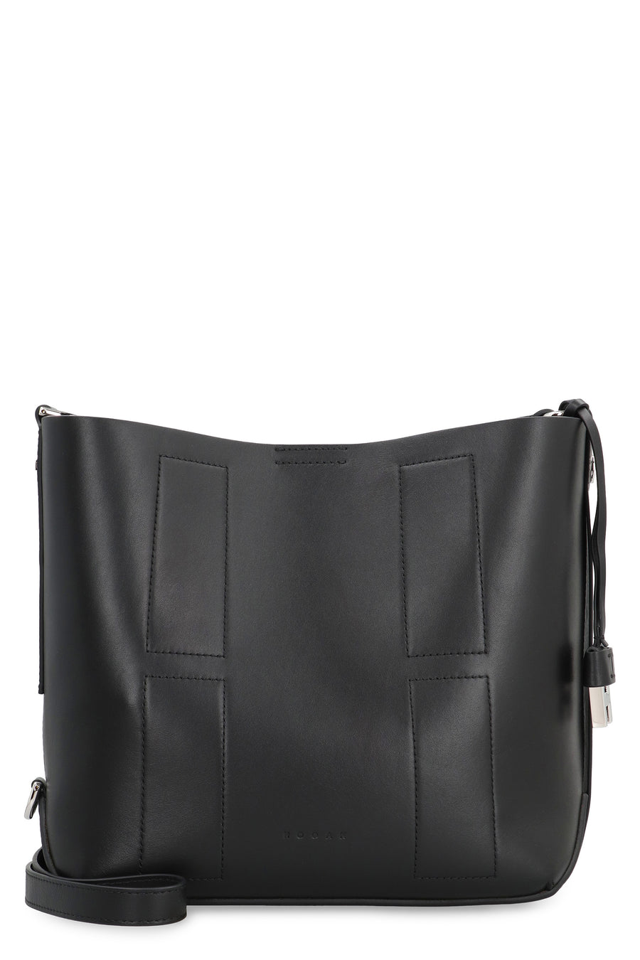 Hogan Hocket Piccola Hobo Bag Black Calf Leather Shoulder