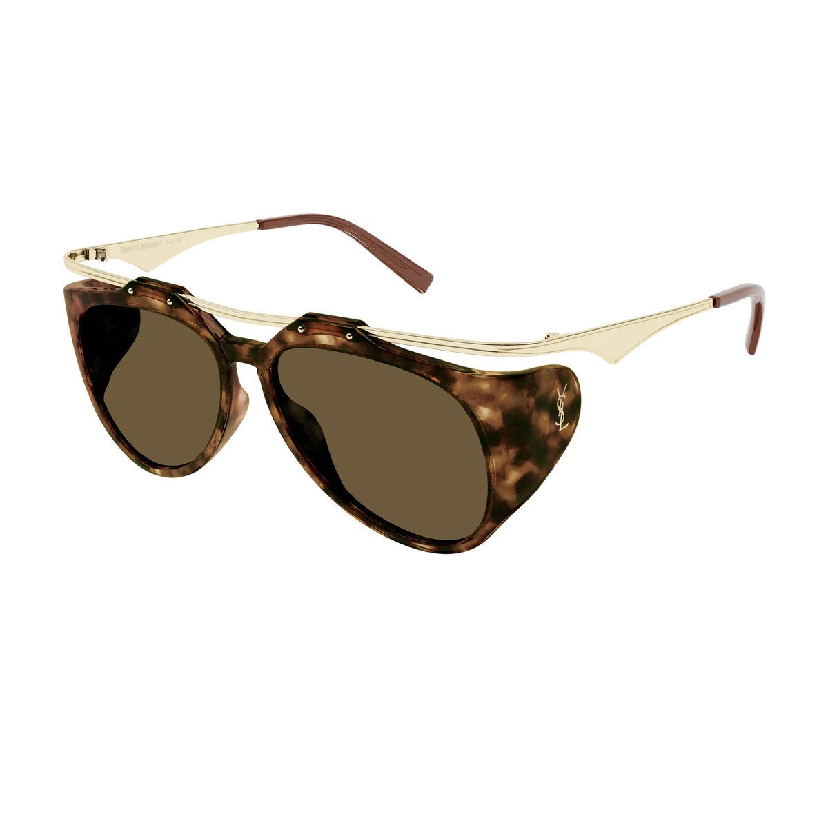 SL M137-F 002 Havana Gold Brown Marrone Bio-injected/metal Occhiali Da Sole