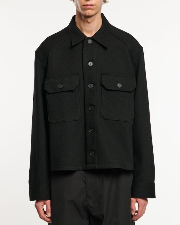 Slim Fit Overshirt Black Overshirts