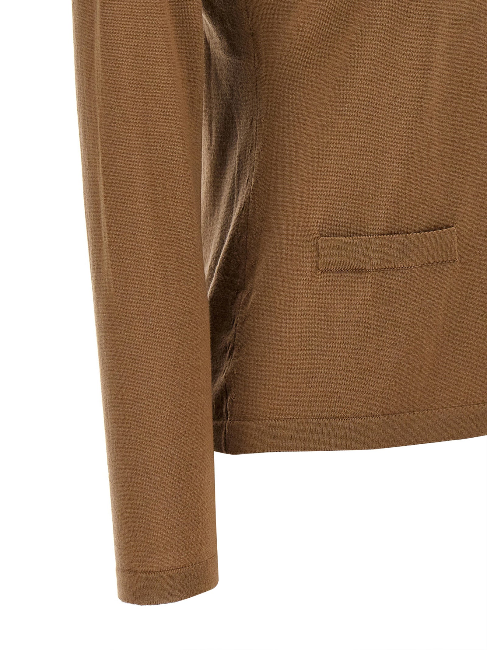 Kenya cardigan Beige Virgin Wool Sweater, Cardigans