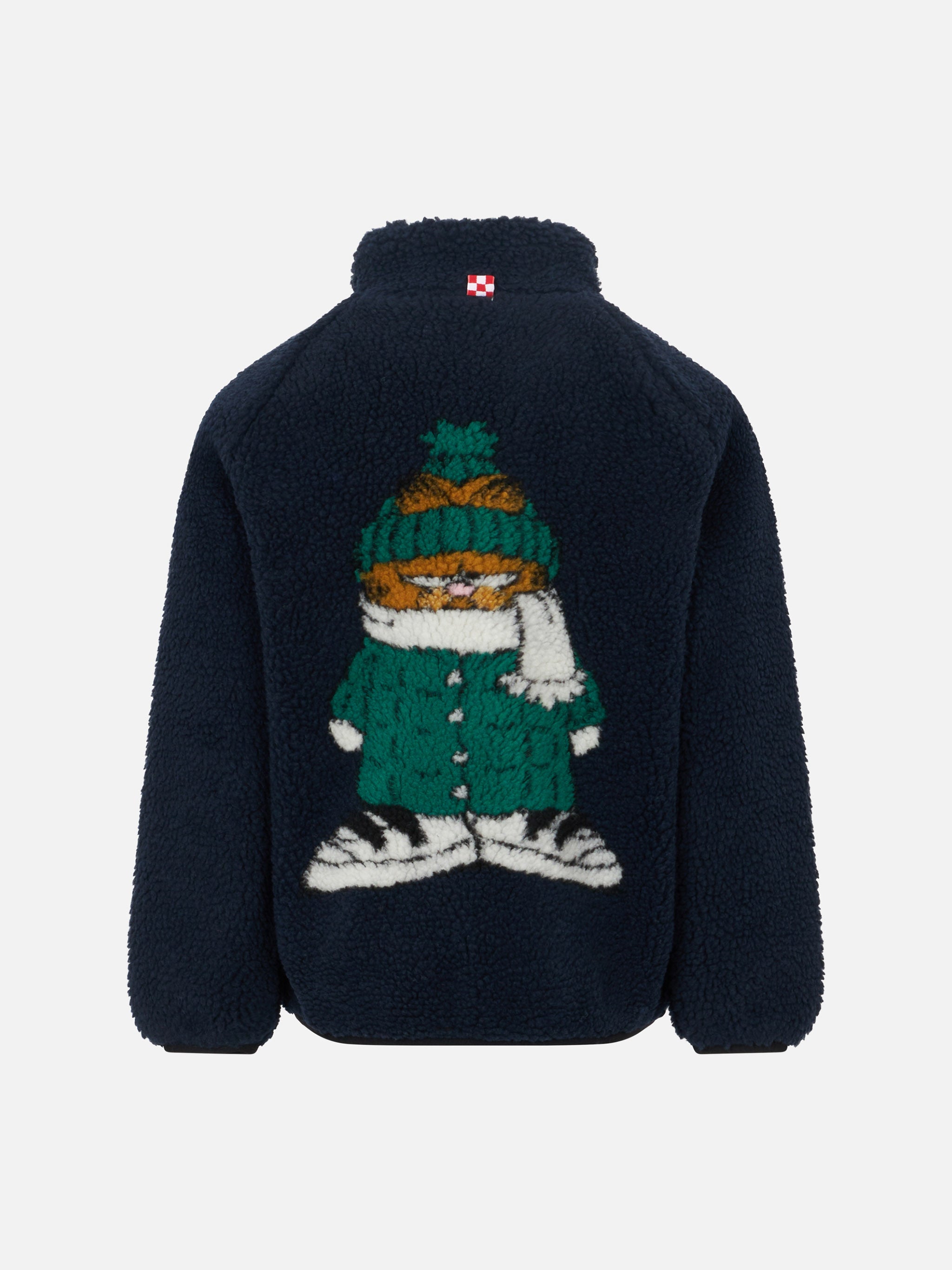 Boy Sherpa Jacket With Garfield Print | Special Edition Blue