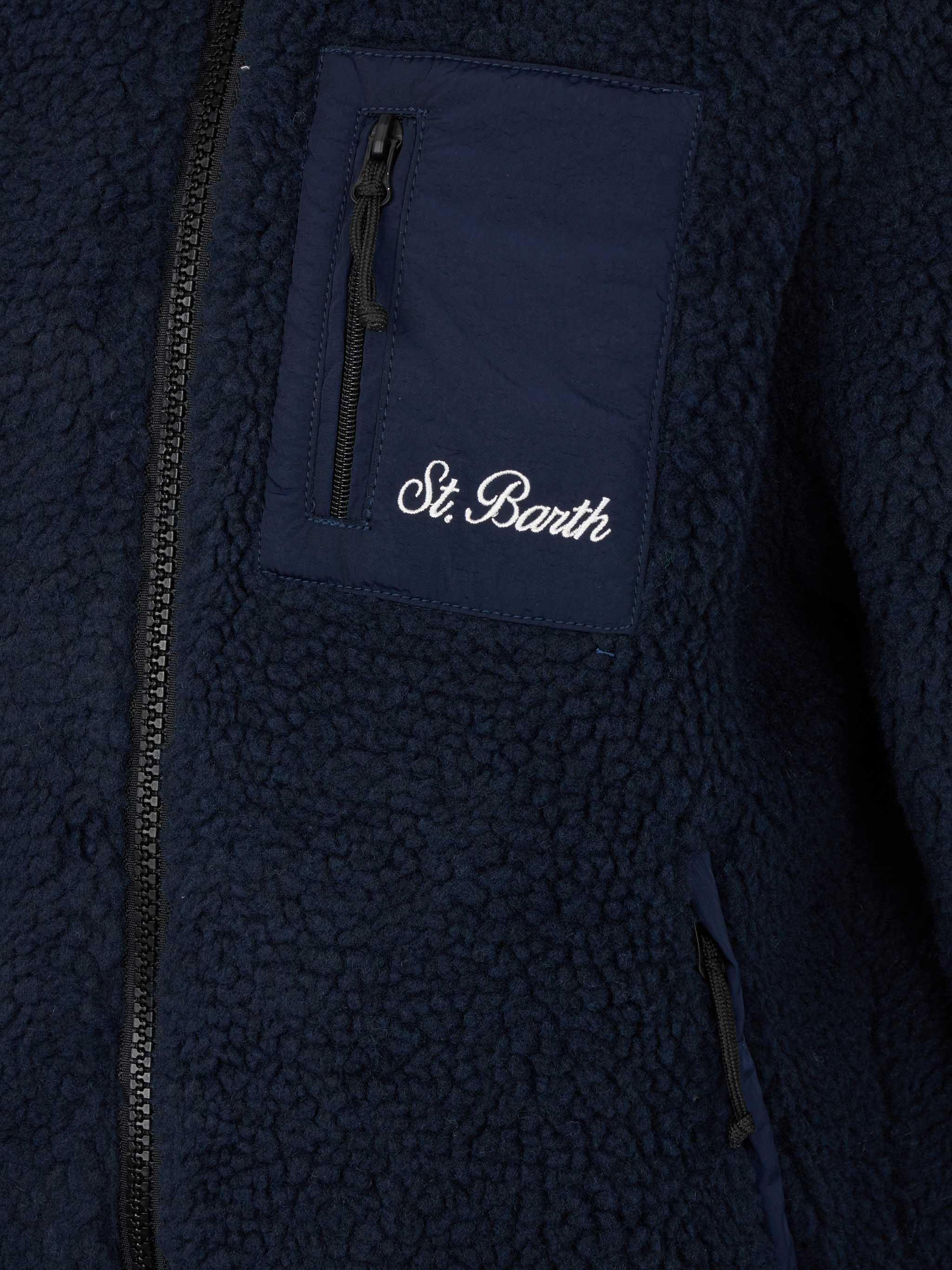 Boy Sherpa Jacket With Garfield Print | Special Edition Blue