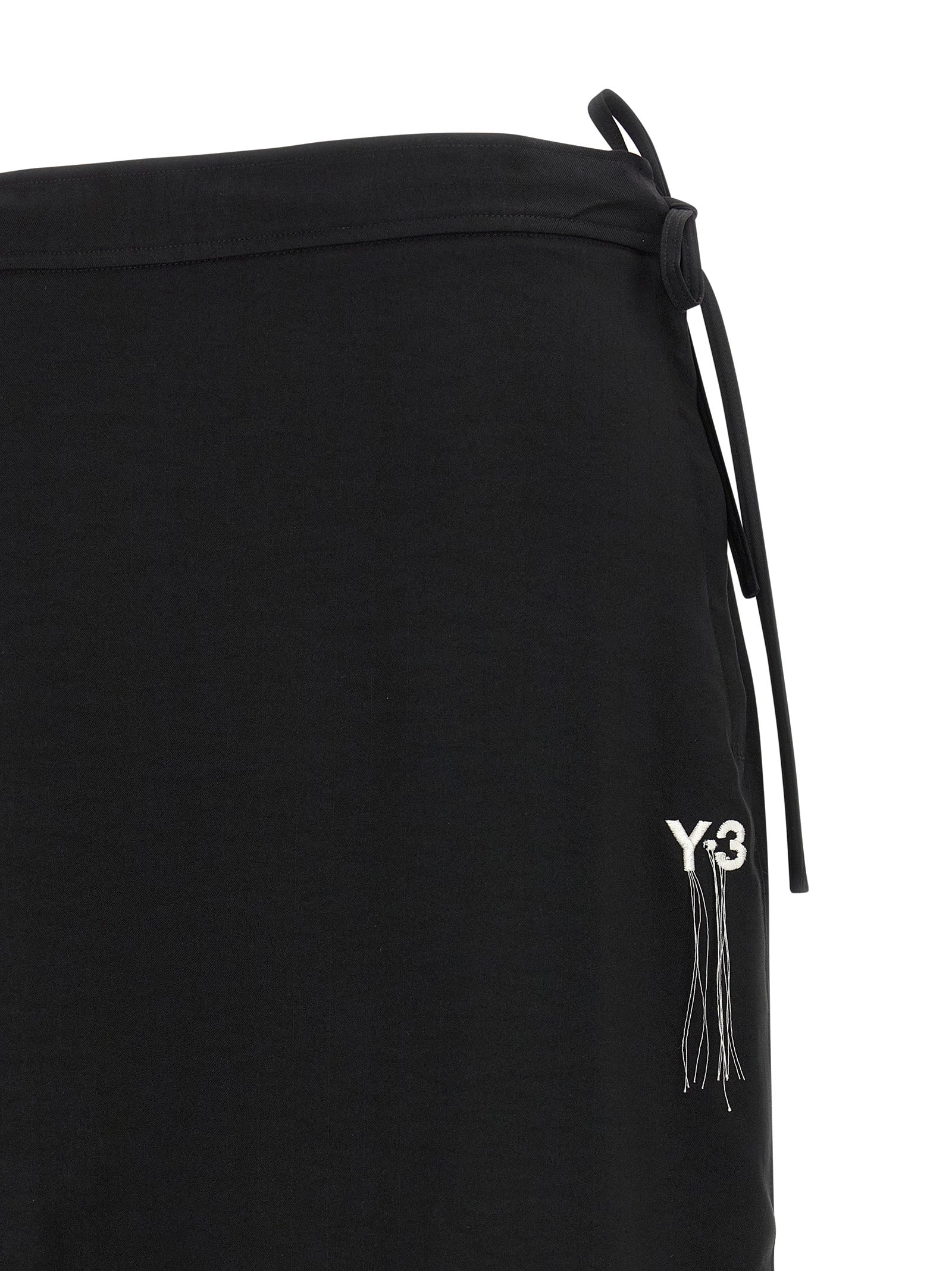 Y-3 Sport Uniform Raw Cut 3-Stripes skirt Black Polyester