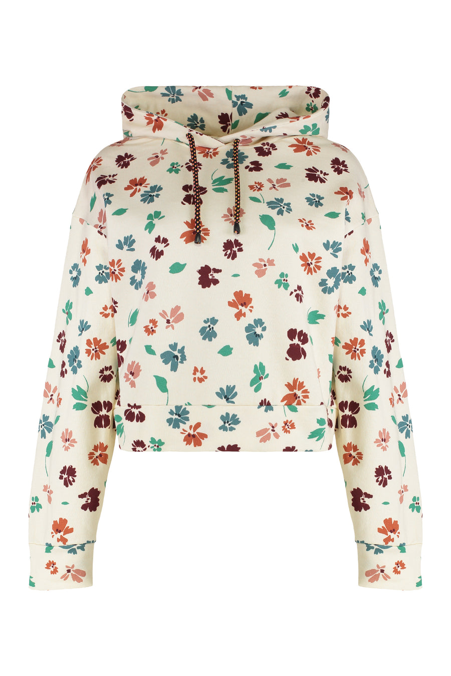 Floral Print Cotton Hoodie Hoodies