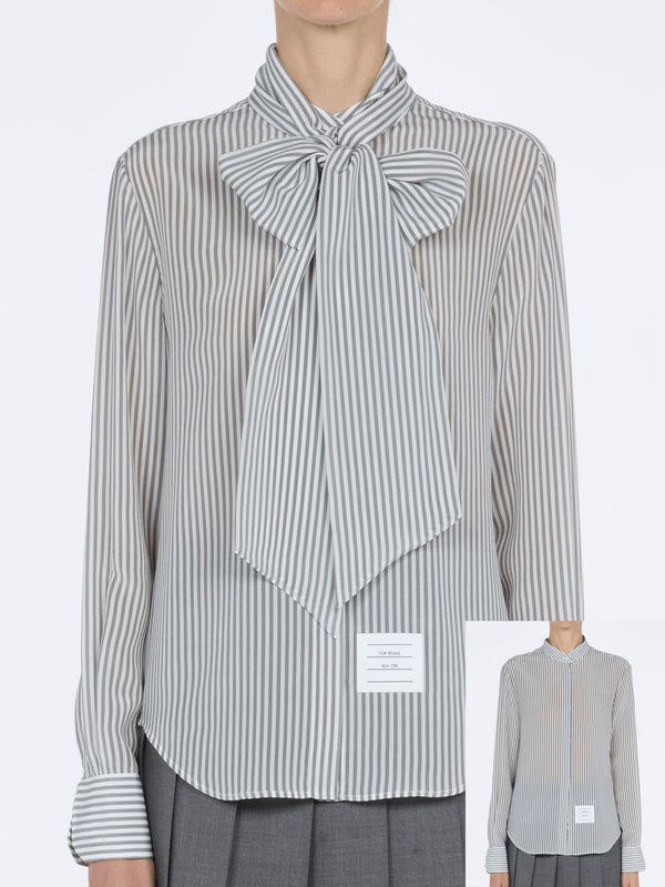 Thom Browne Silk crêpe de chine shirt in gray