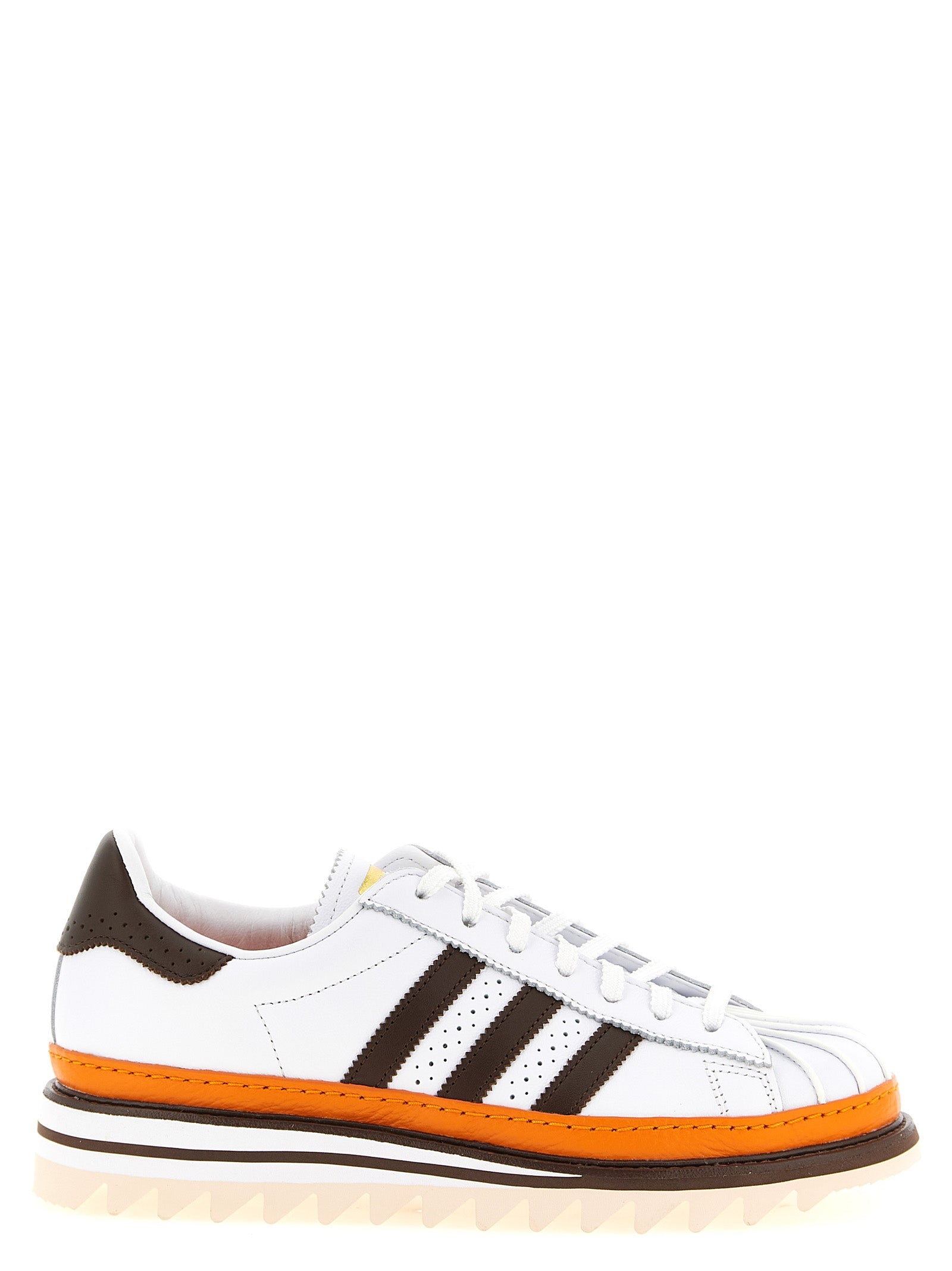 Clot Ex Orange Superstar Sneakers By Edison Chen Brown Calfskin Leather (bos Taurus)