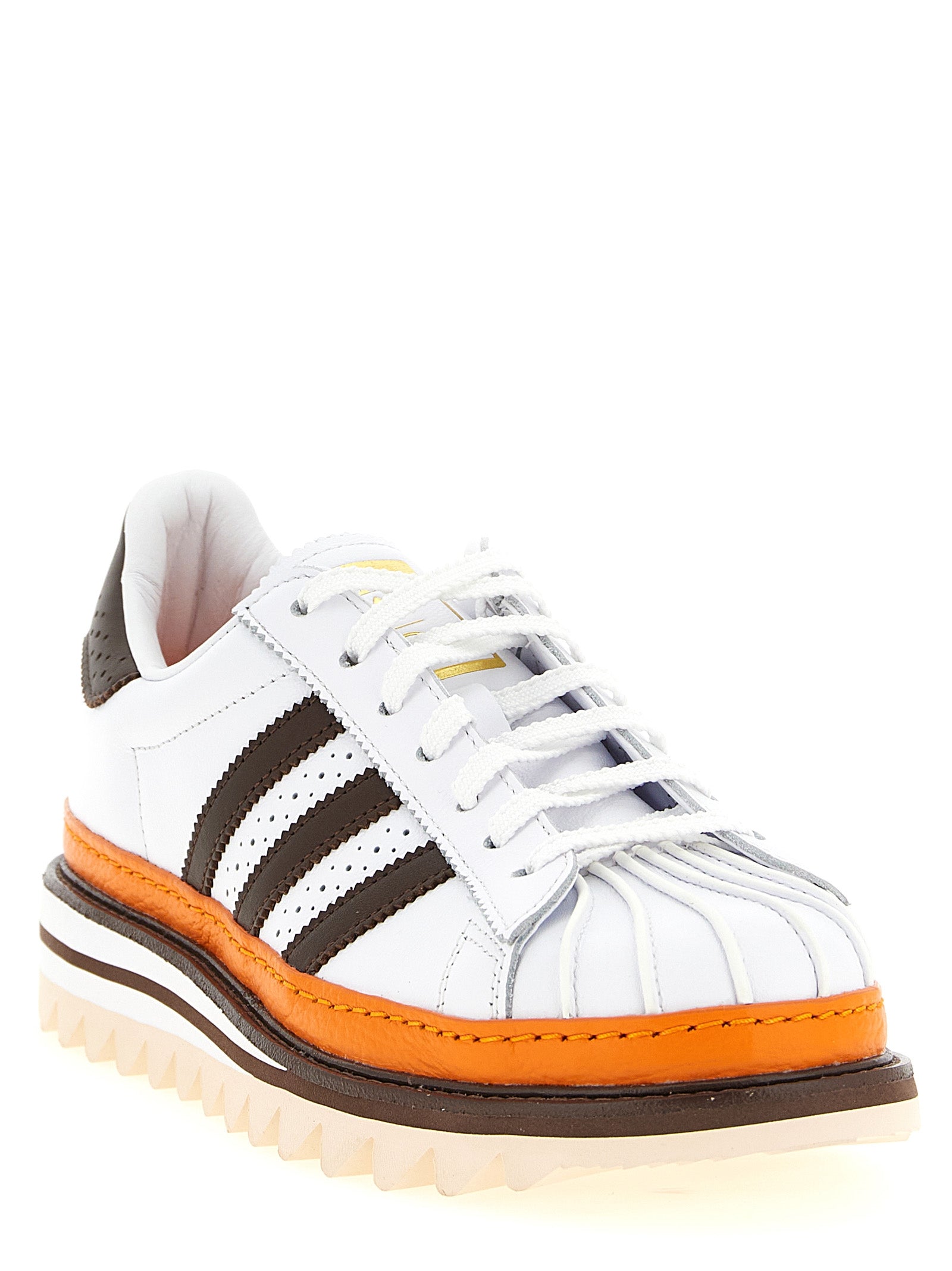 Clot Ex Orange Superstar Sneakers By Edison Chen Brown Calfskin Leather (bos Taurus)