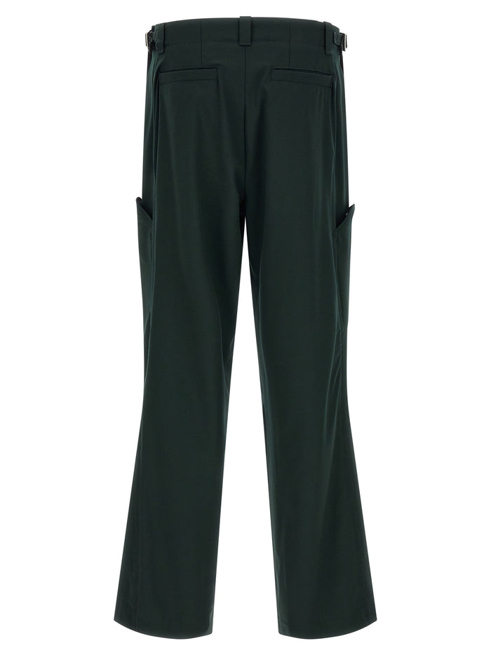 Andras Pants Green Virgin Wool Elastane