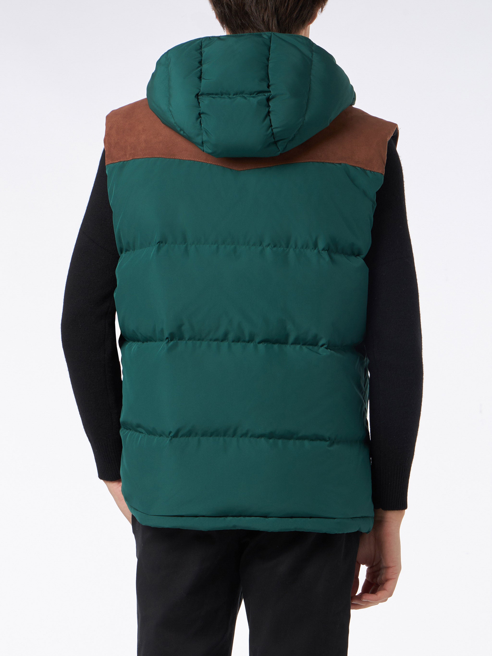 Man Green Down Vest Jacket