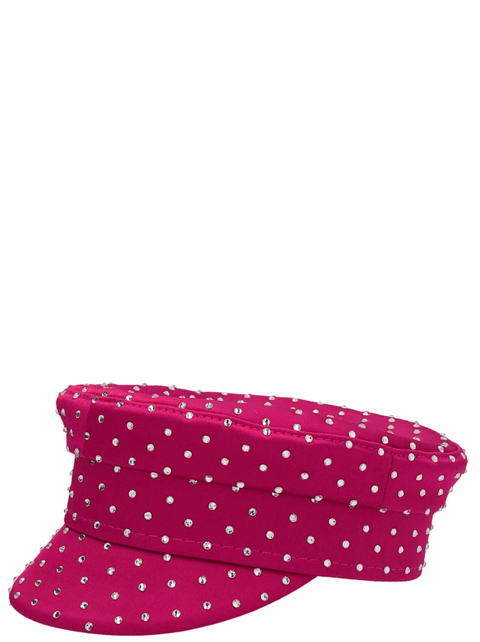Baker Boy hat Fuchsia Satin