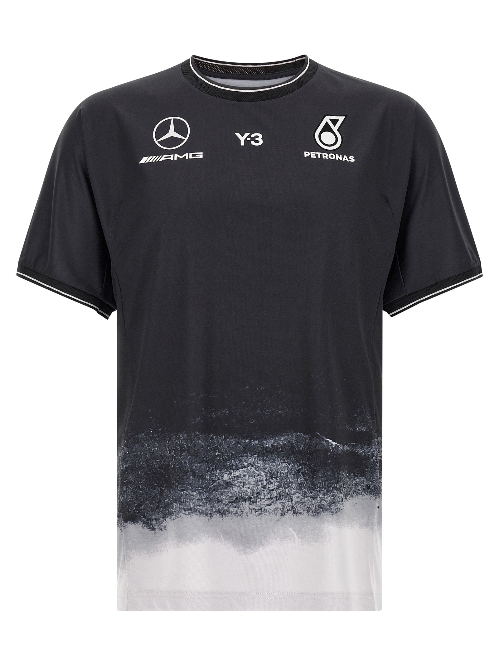 T-Shirt Y-3 X Mercedes Amg Petronas Formula One Black Polyester