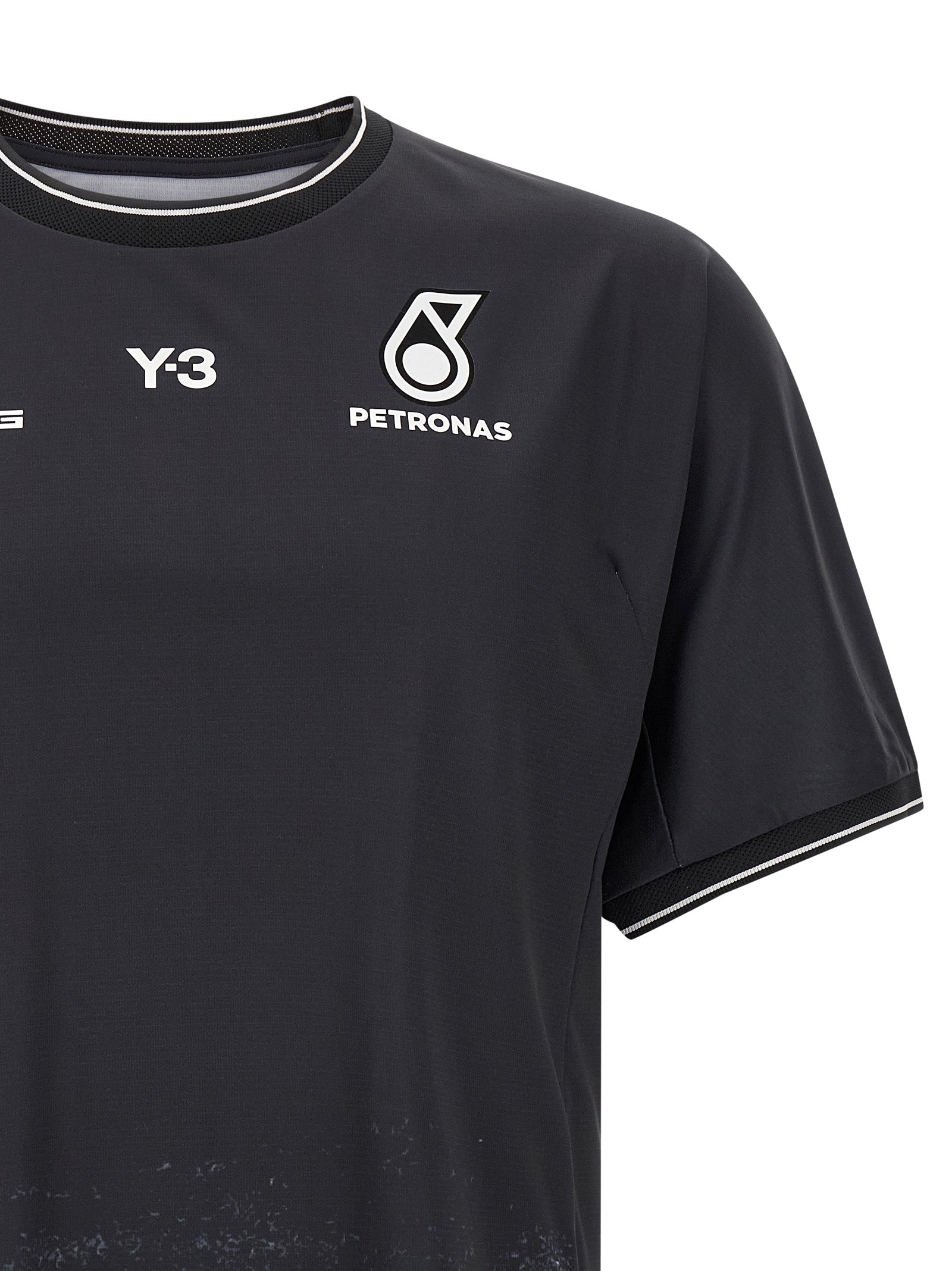 T-Shirt Y-3 X Mercedes Amg Petronas Formula One Black Polyester