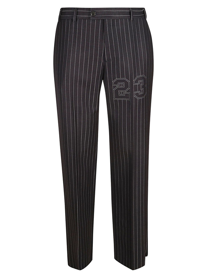 OMCO033S24FAB0024747 Nero Wool Polyester made In Italy Pantalone
