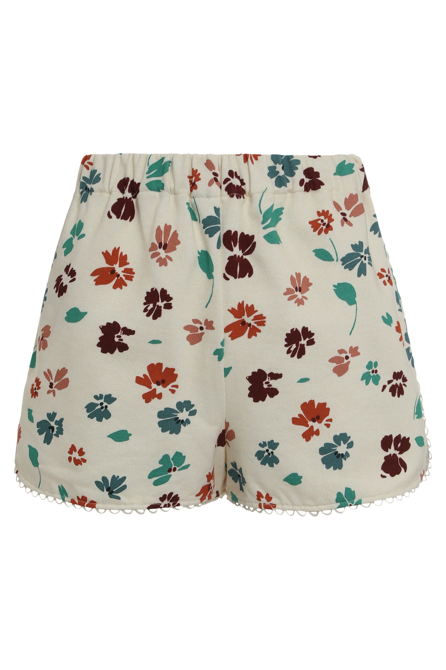 Floral Pattern Cotton Shorts