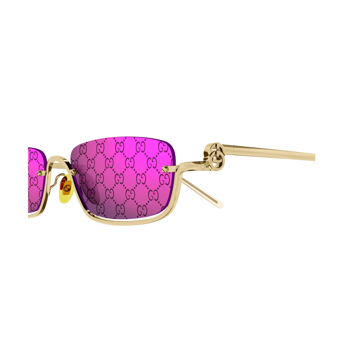 GG1278S 005 Gold Violet Oro Metal Occhiali Sole