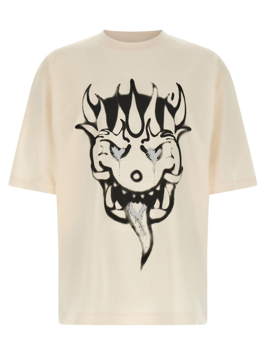Y-3 Graphic Print T-Shirt — Cream