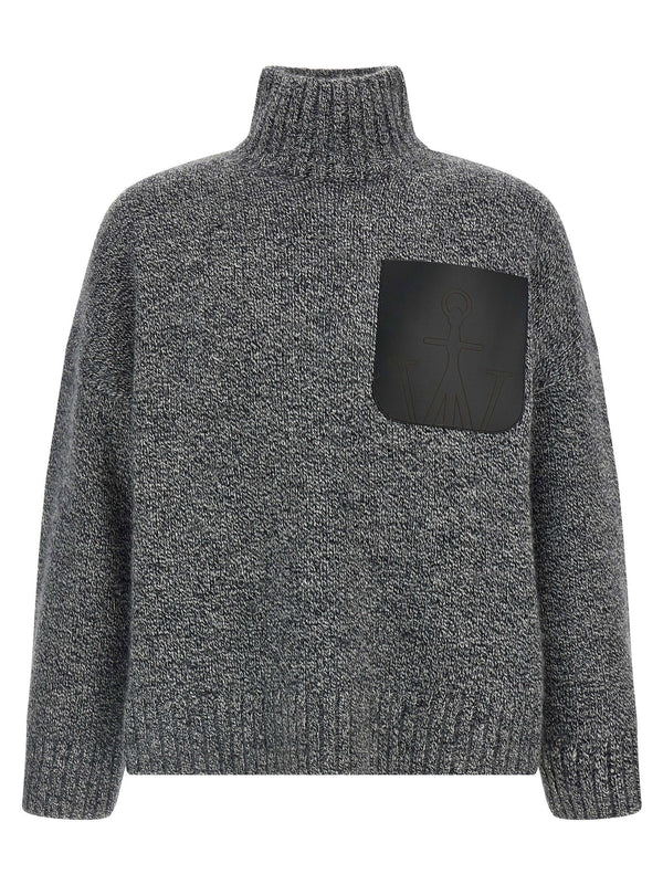 J.w.anderson Leather Patch Pocket Sweater