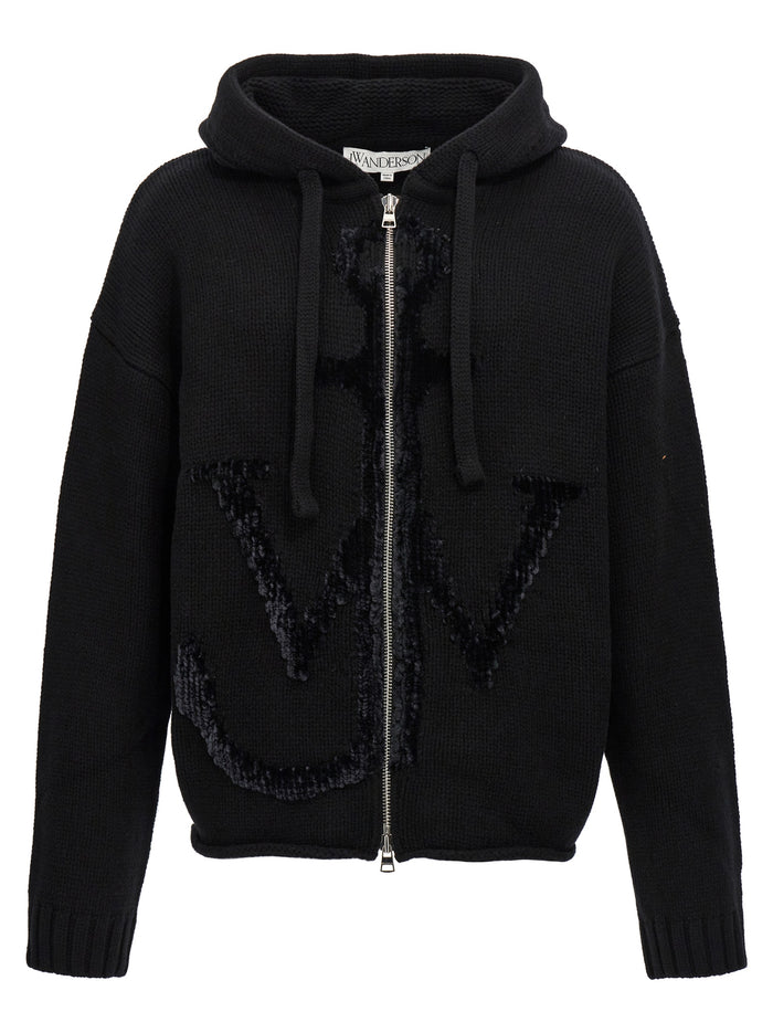 Anchor JWA hoodie Black Wool Sweatshirt