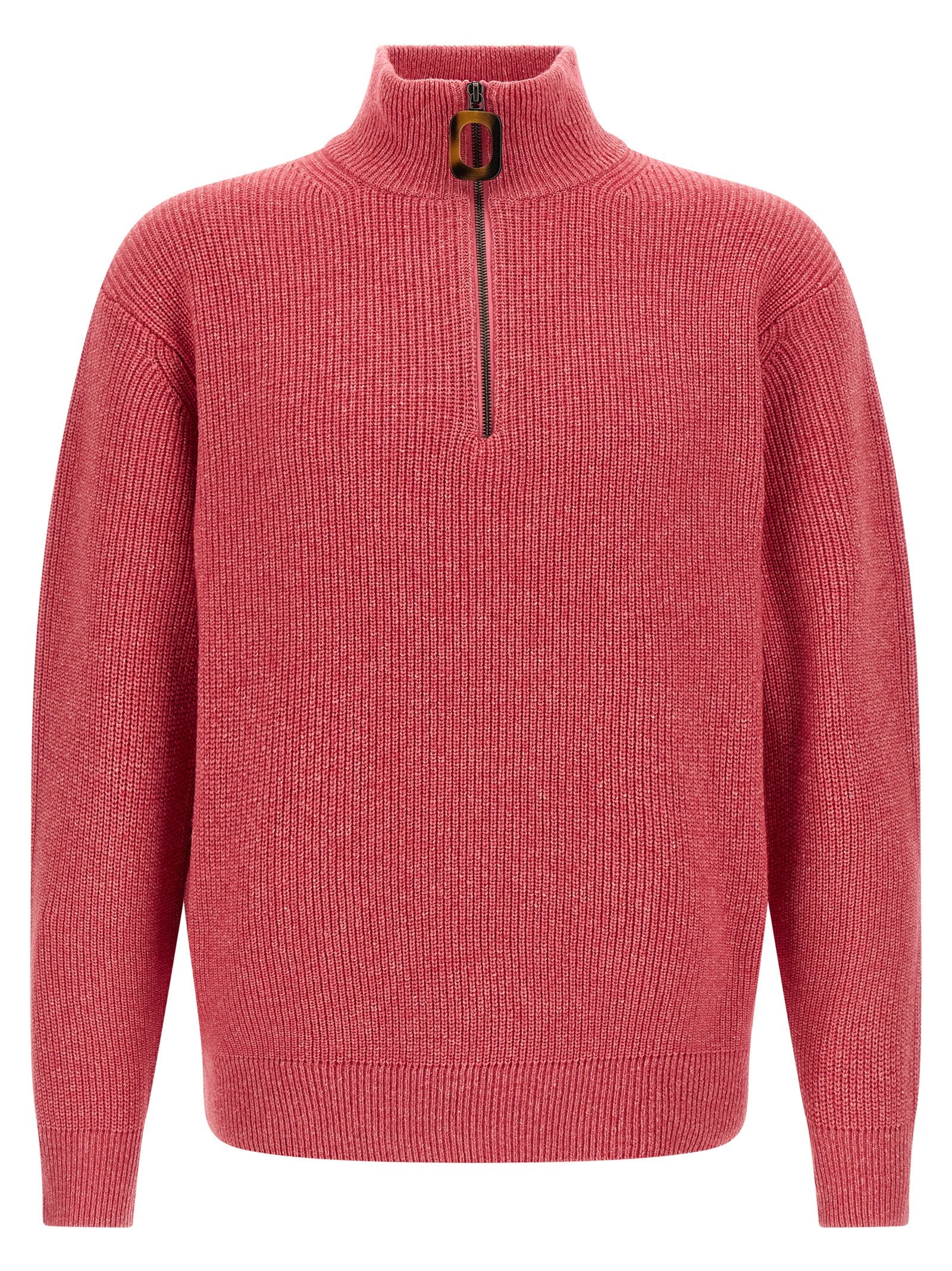 Half-zip sweater Pink Wool Sweater, Cardigans