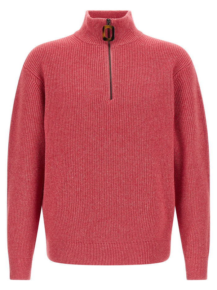 Half-zip sweater Pink Wool Sweater, Cardigans