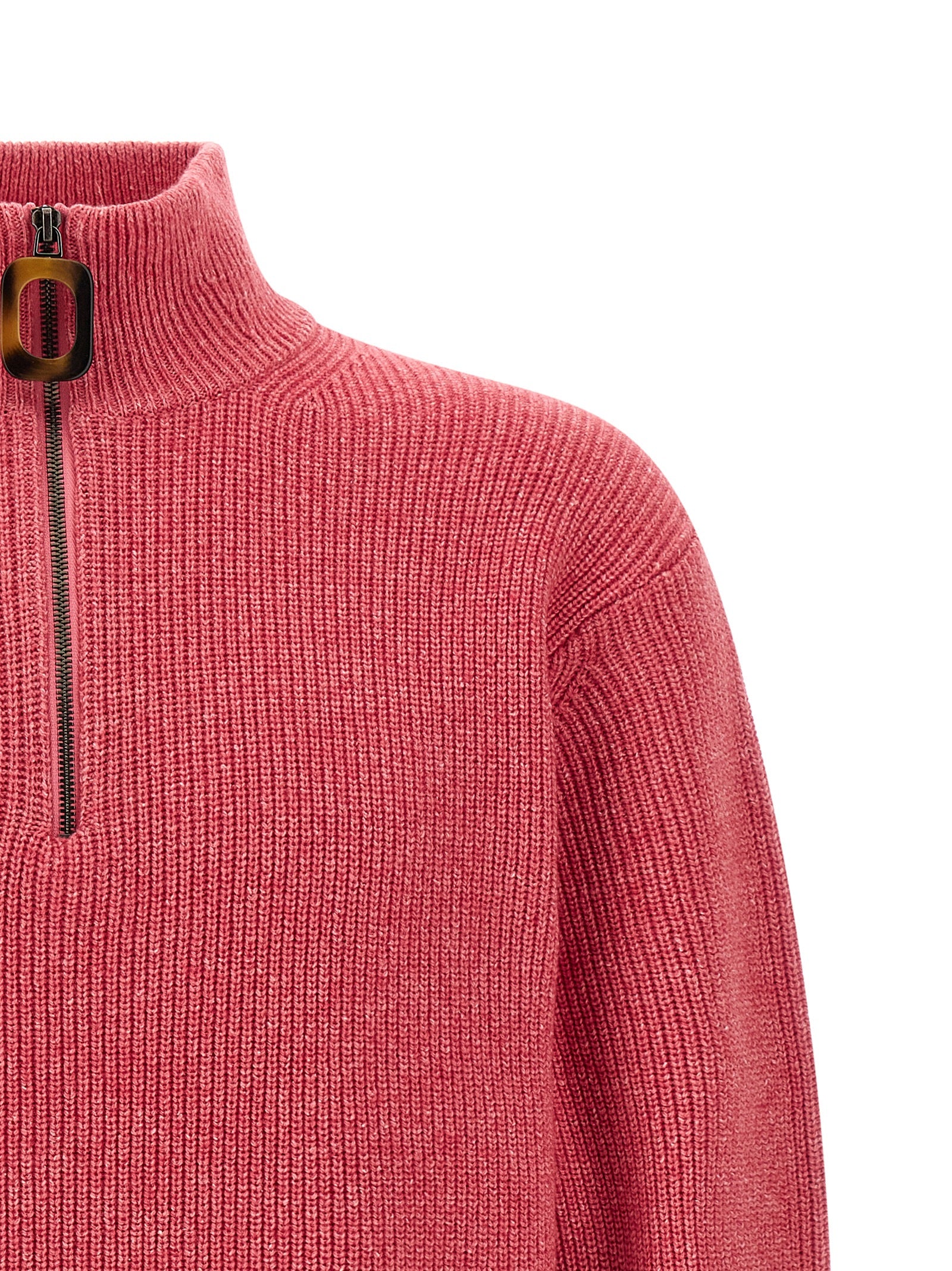 Half-zip sweater Pink Wool Sweater, Cardigans