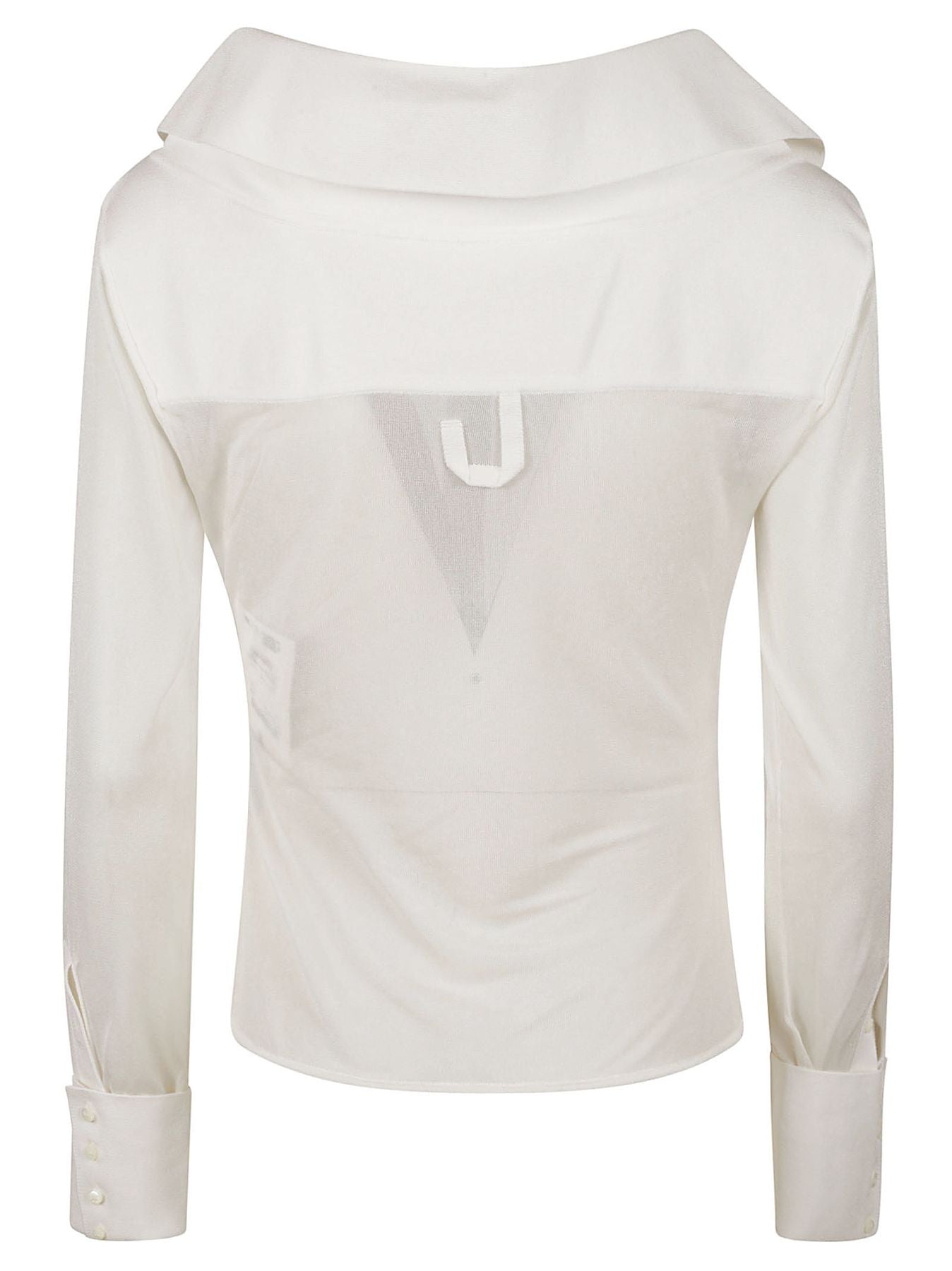 241KN410-2368 Bianco Viscose - Poly Camicia