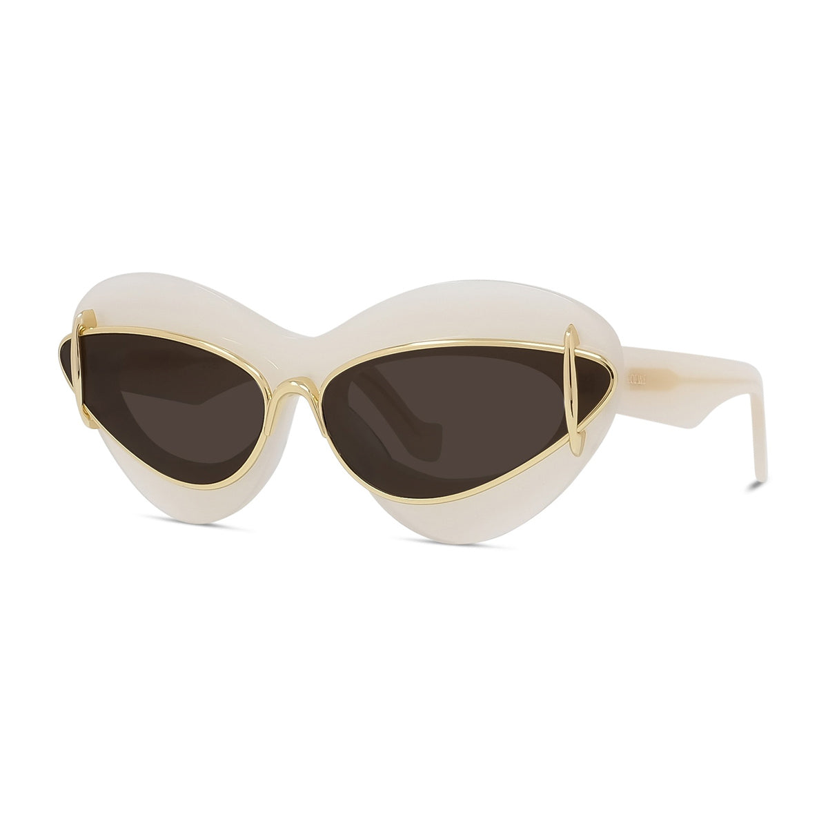 Loewe LW40139U Curvy 25E Avorio Bianco Acetate/metal Occhiali Da Sole