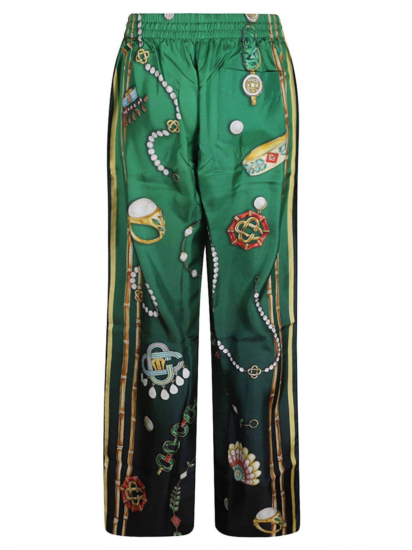 MPS24-TR-060-01 Verde Silk. made In Italy. Pantalone