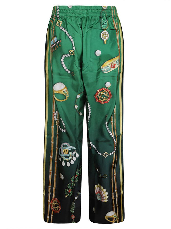 MPS24-TR-060-01 Verde Silk. made In Italy. Pantalone