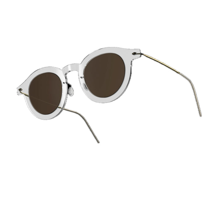 Lindberg Sun Titanium 8342 C01-PGT-SL111-Crystal Trasparente Acetate/metal Occhiali Da Sole