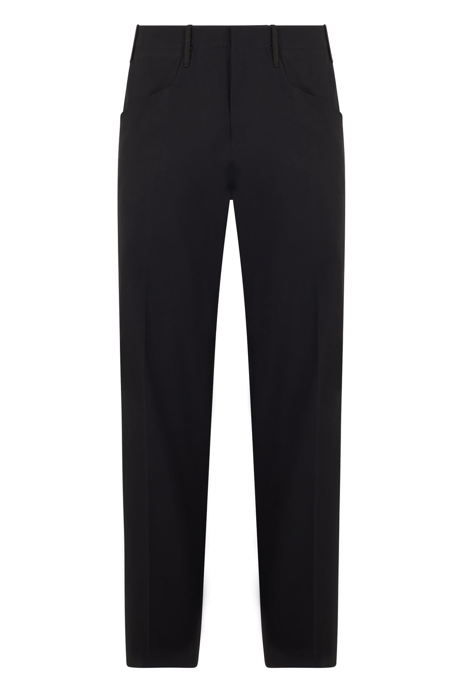 Trousers Straight Black Polyamide