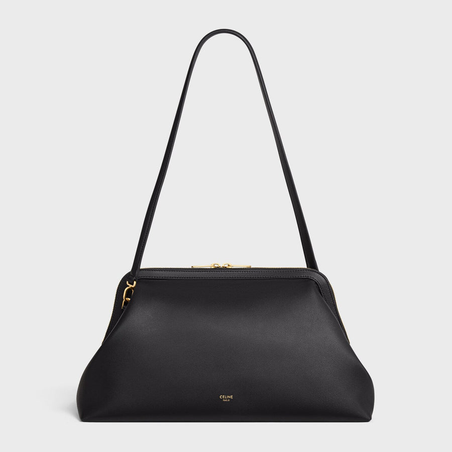 Celine Calfskin shoulder bag in black