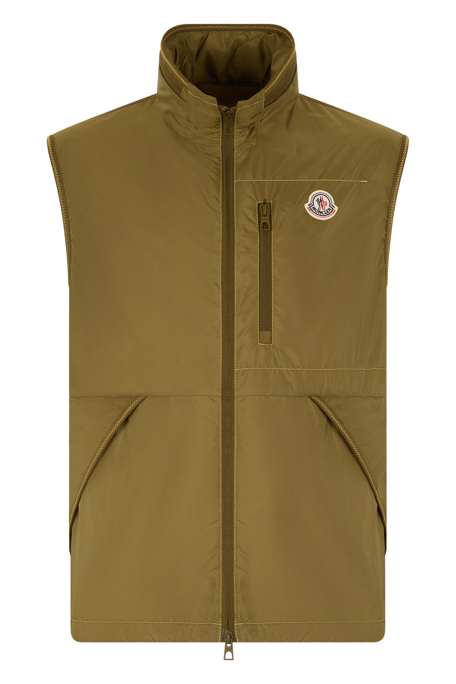 Vest Ansiei Khaki Polyamide Waistcoats & Gilets